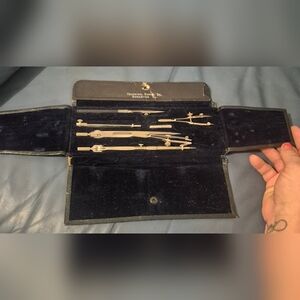 Vintage Technical Supply Co Drafting Compass Set Scranton PA Complete...